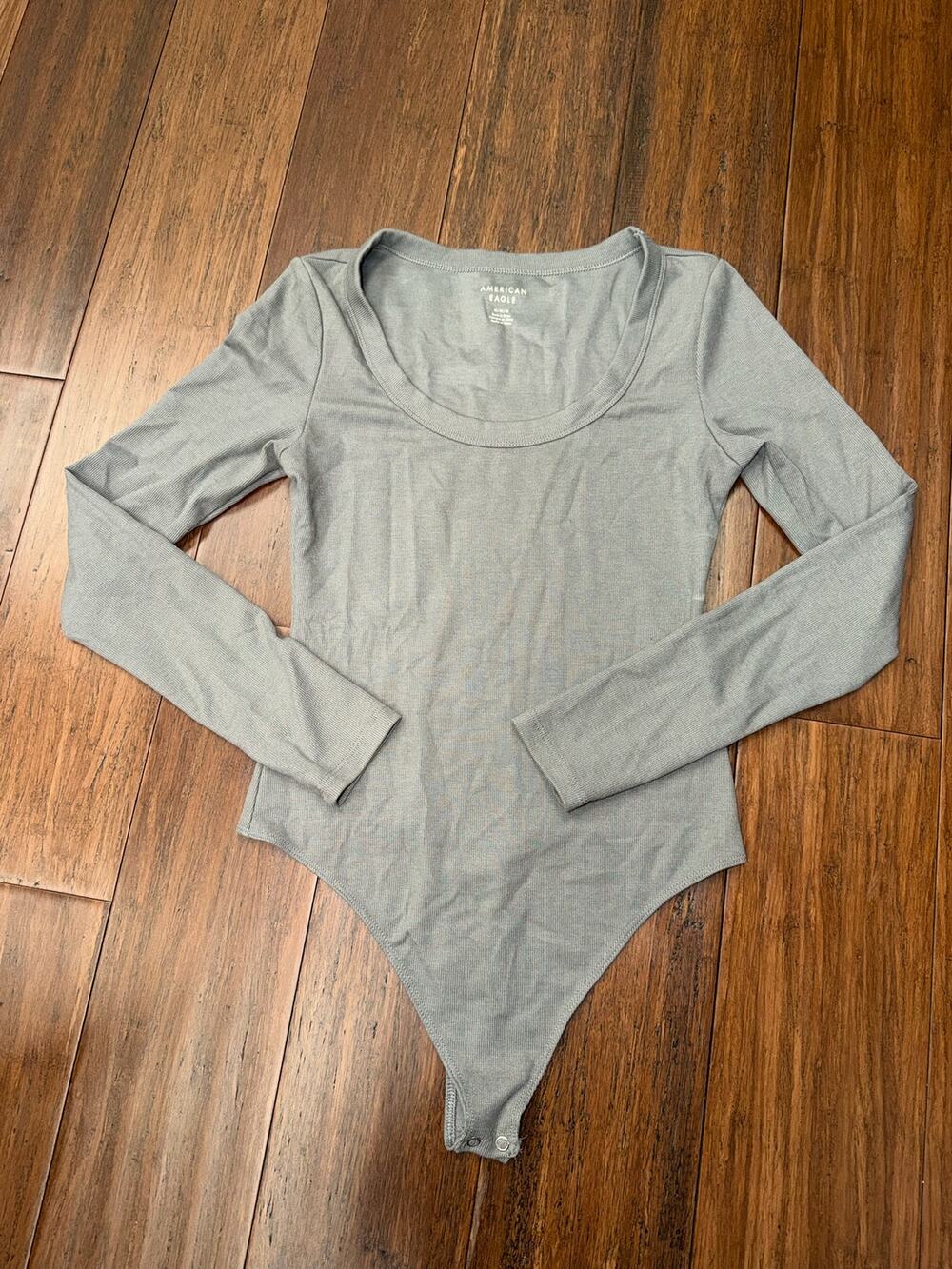 American Eagle long-sleeve scoop neck bodysuit M Medium